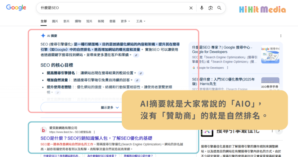 AIO與原生自然關鍵字排名